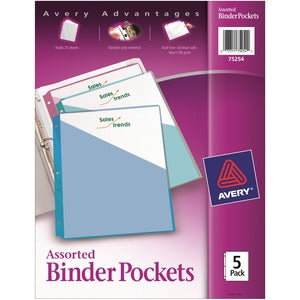 Binder Pockets Assorted 554-781