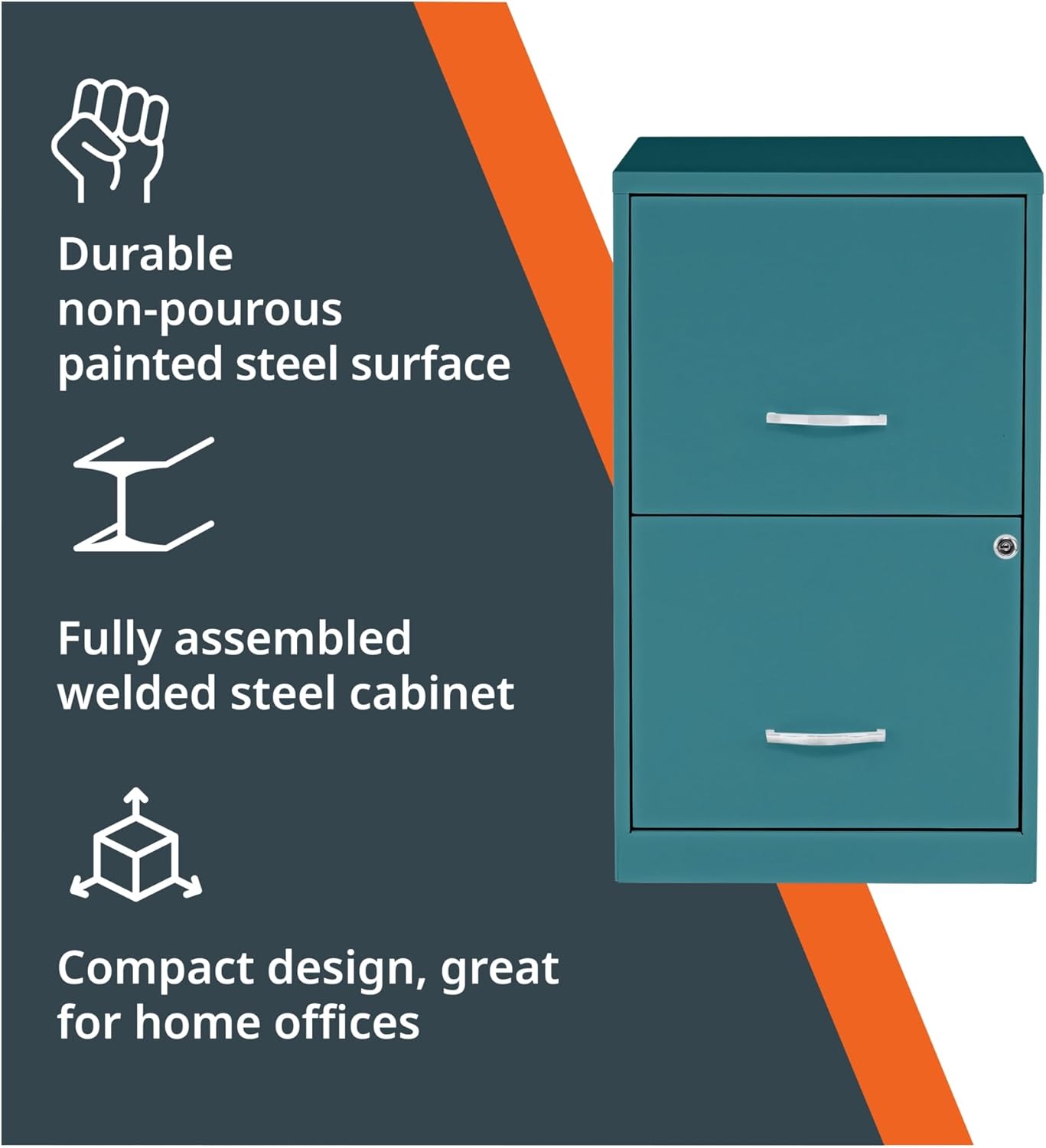 **2 Drawer File Cabinet Teal - Kittitas County Orders Only 574-560_3