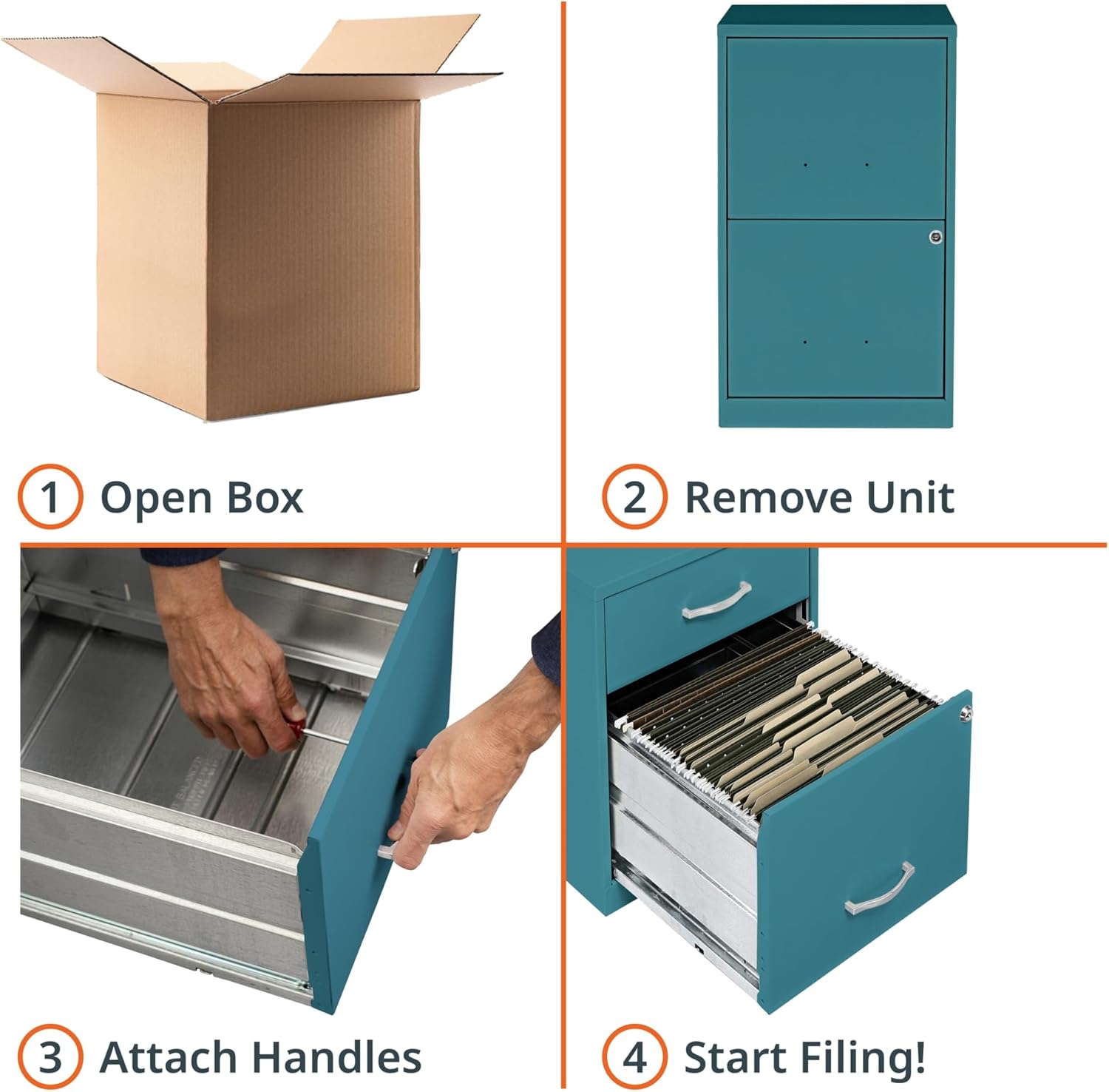 **2 Drawer File Cabinet Teal - Kittitas County Orders Only 574-560_7