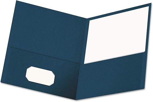 Universal Two-Pocket Portfolio Folder - Dark Blue 40 575-695