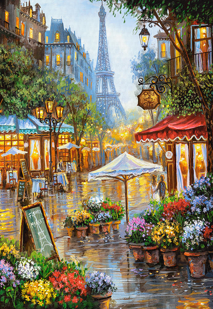 Spring Flowers, Paris 1000 Piece Jigsaw Puzzle - Castorland 5904438103669