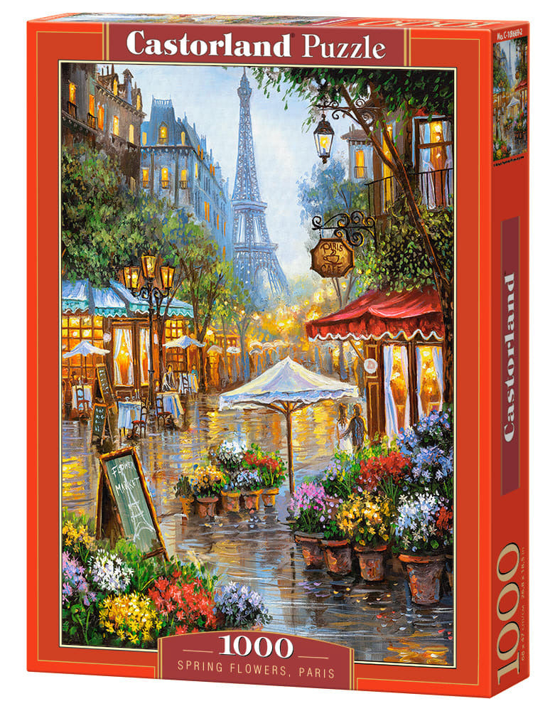 Spring Flowers, Paris 1000 Piece Jigsaw Puzzle - Castorland 5904438103669_1