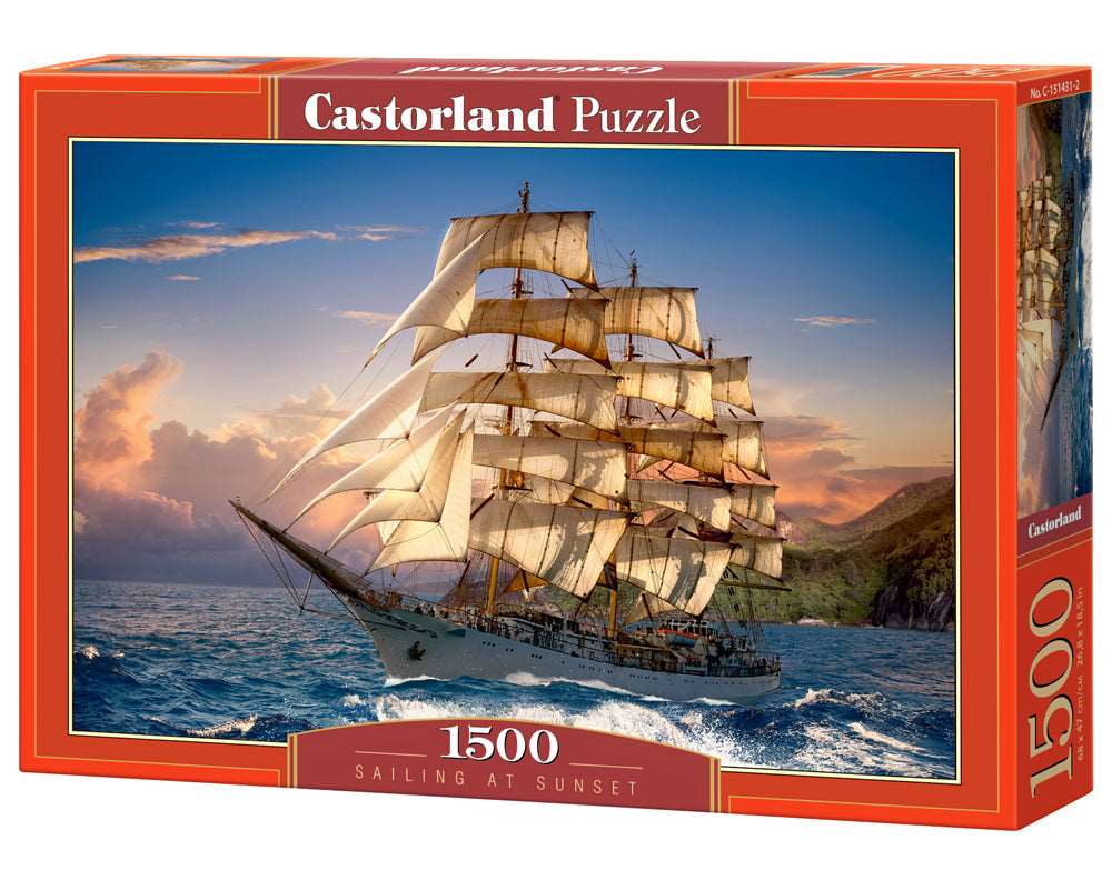 Sailing At Sunset 1500 Piece Jigsaw Puzzle - Castorland 5904438151431