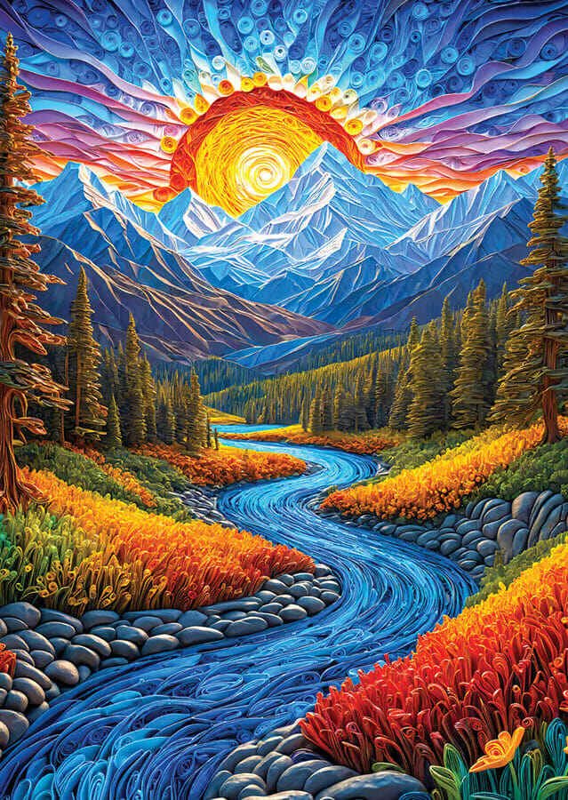 Sunrise Landscape 1000 Piece Jigsaw Puzzle - Enjoy 5949194021543