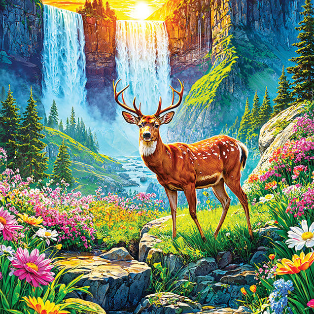 Deer Paradise 1000 Piece Jigsaw Puzzle - Enjoy 5949194022533