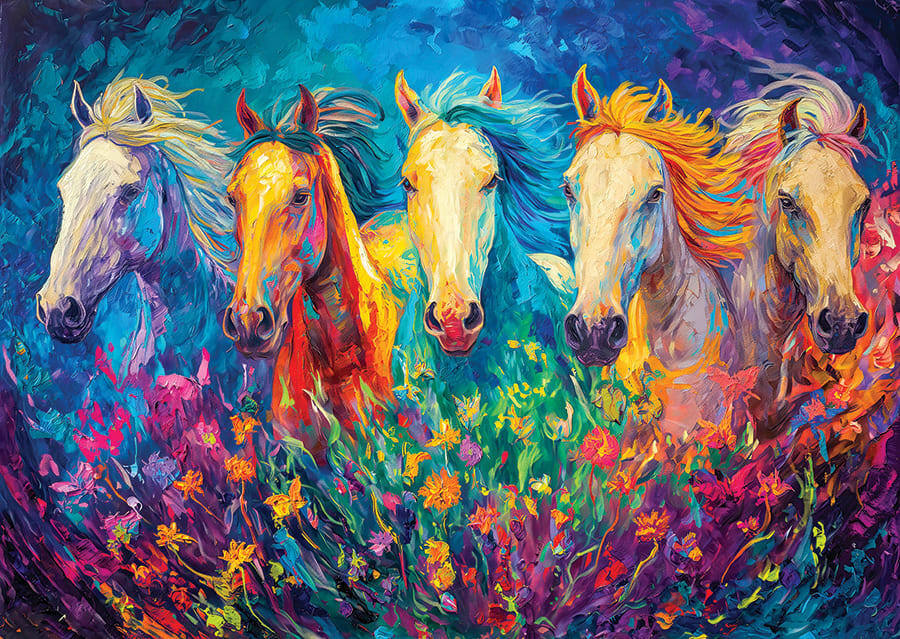 Bright Galloping 1000 Piece Jigsaw Puzzle - Enjoy 5949194022755