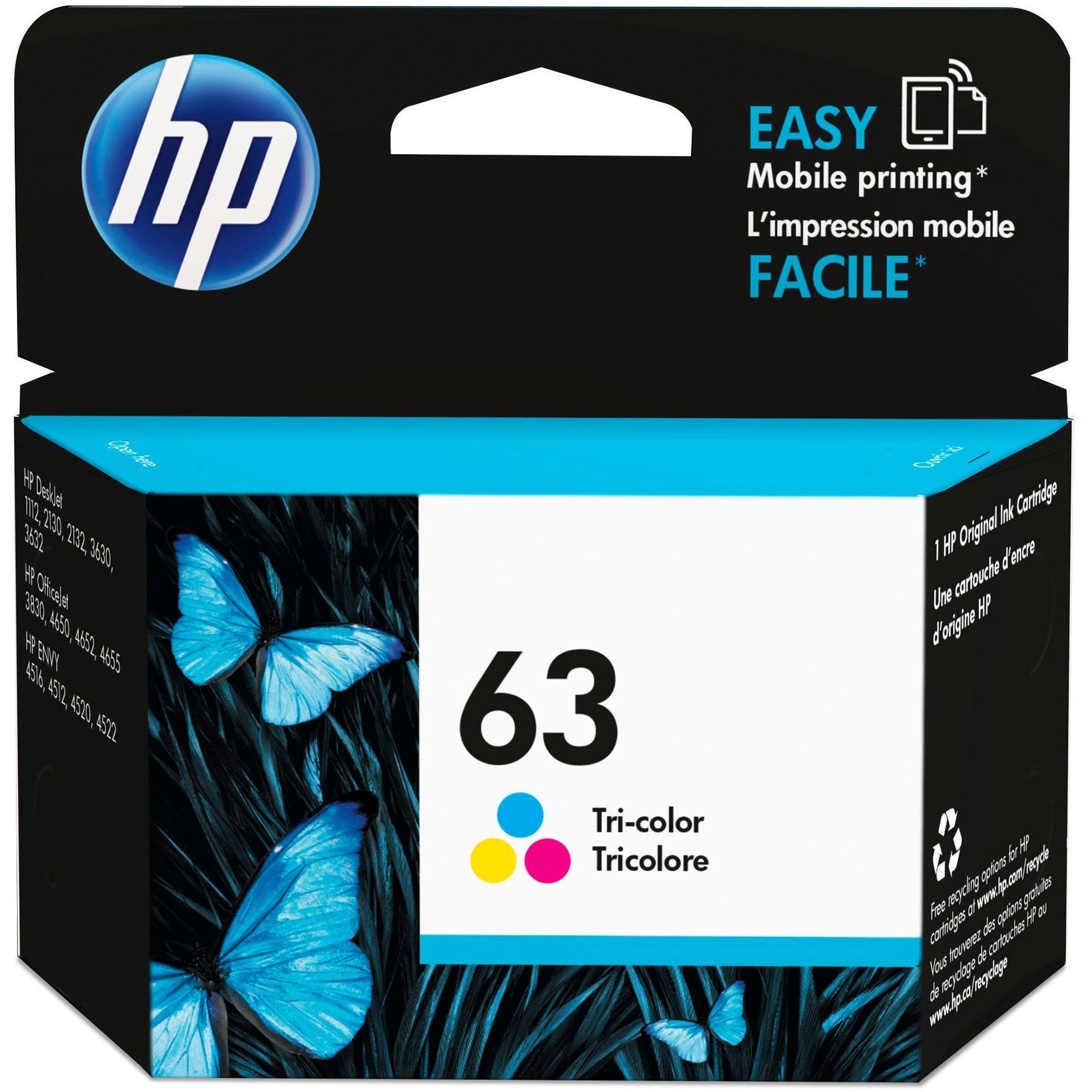 Hp 63 (F6U61An) - Tri-Color - 1 Each 596-709