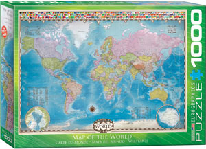Map Of The World 1000 Pc Puzzle - Eurographics 6000-0557_9c25991e-727f-424b-863f-67a01db74e46