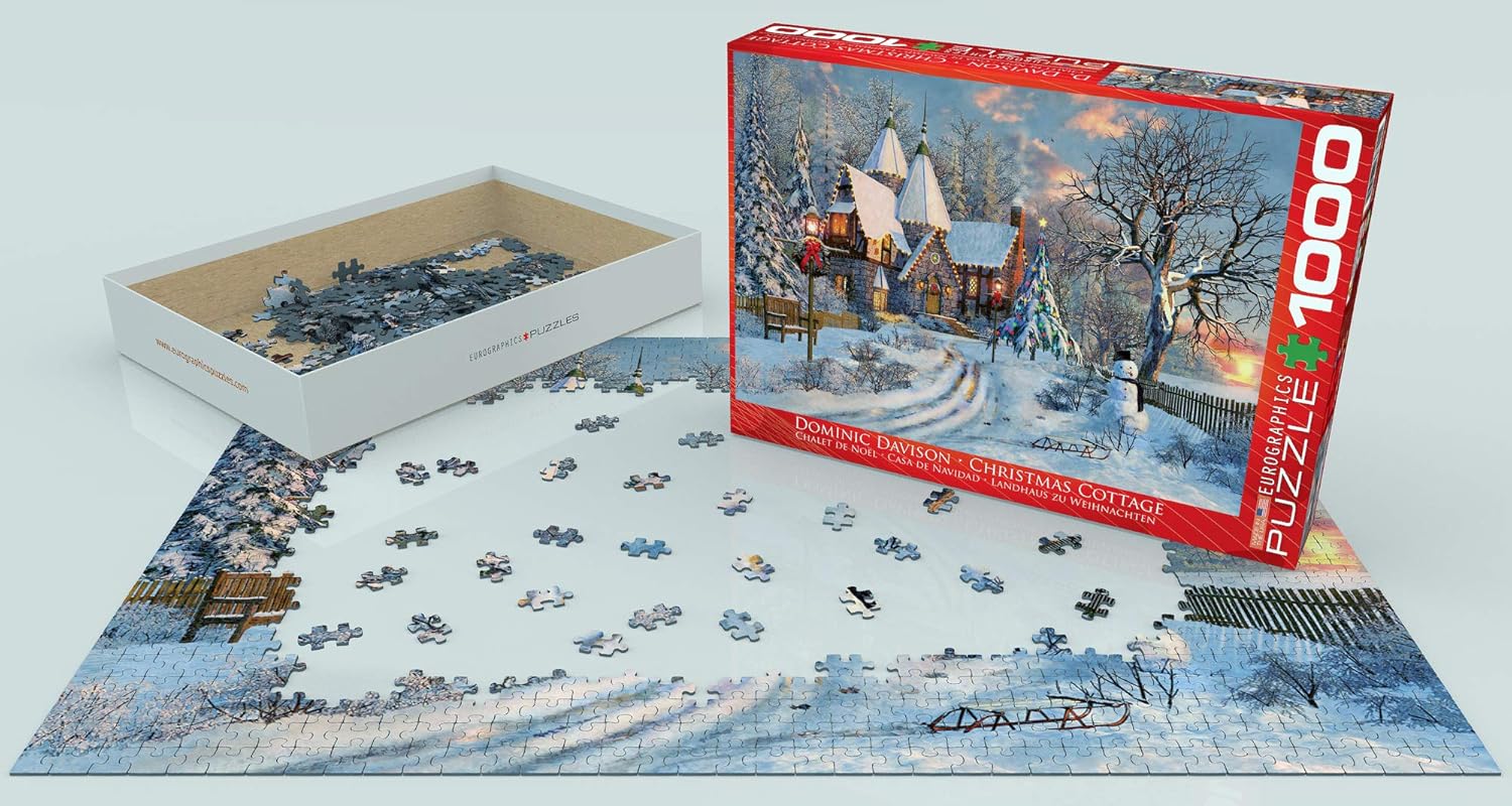 Eurographics Christmas Cottage 1000 Piece Jigsaw Puzzle - Davison. Dominic 6000-0790_2