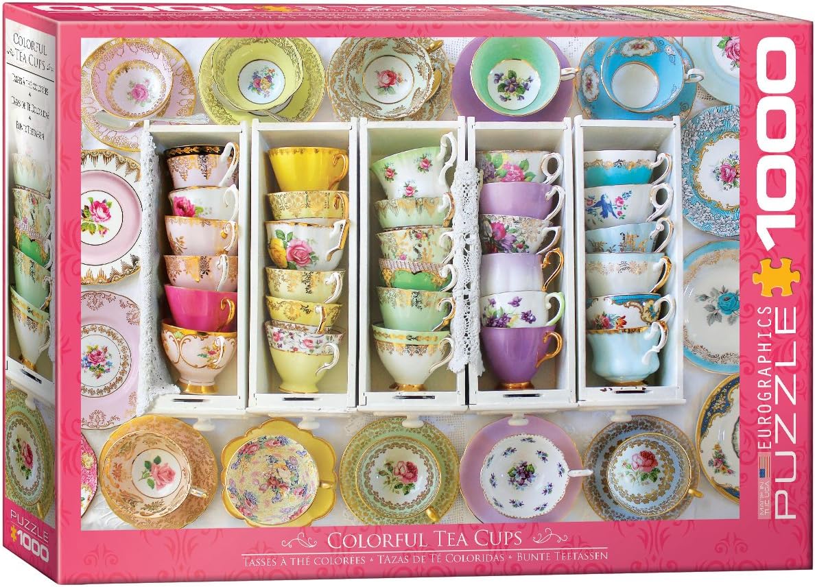 Colorful Tea Cups 1000 Piece Jigsaw Puzzle - Eurographics 6000-5342