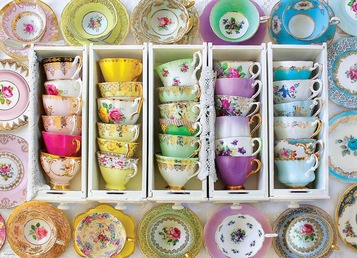 Colorful Tea Cups 1000 Piece Jigsaw Puzzle - Eurographics 6000-5342_1