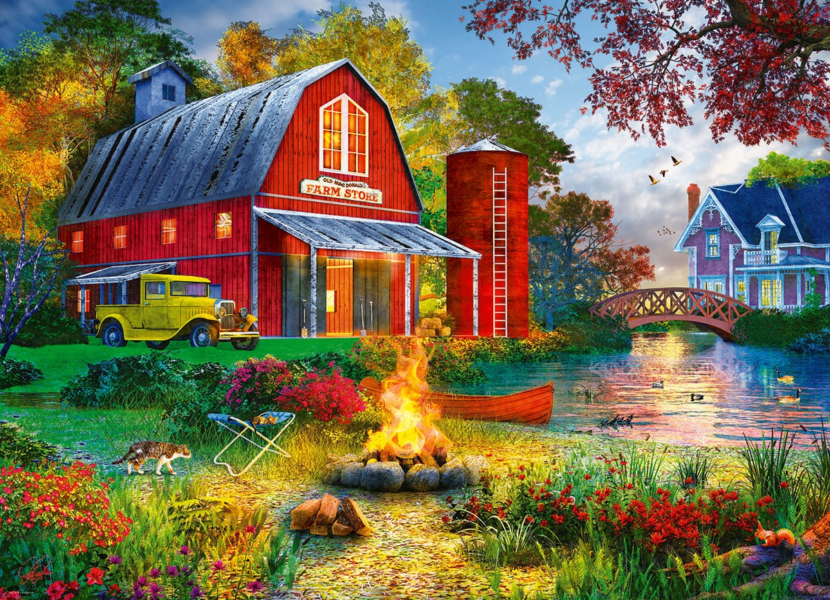 Eurographics Old Macdonald's Farm Store 1000 Piece Jigsaw Puzzle - Davison. Domi 6000-5527_bc5c59fa-d767-4898-920c-4029fadf2132