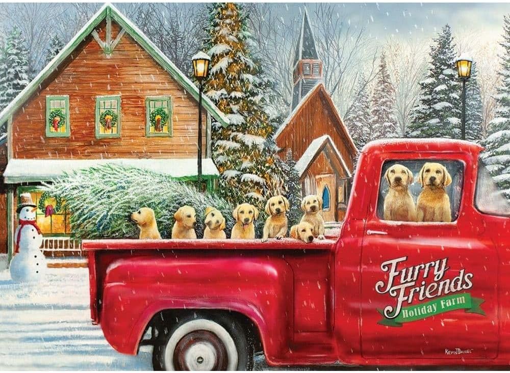 Eurographics Furry Friends Holiday Farm 1000 Piece Jigsaw Puzzle - Daniel. Kevin 6000-5575_2