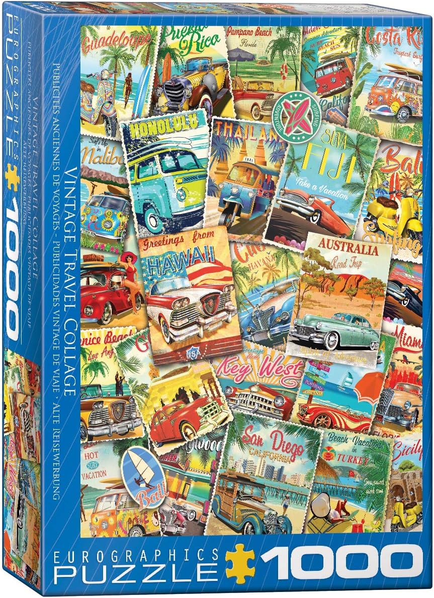 Vintage Travel Collage 1000 Piece Jigsaw Puzzle - Eurographics 6000-5628