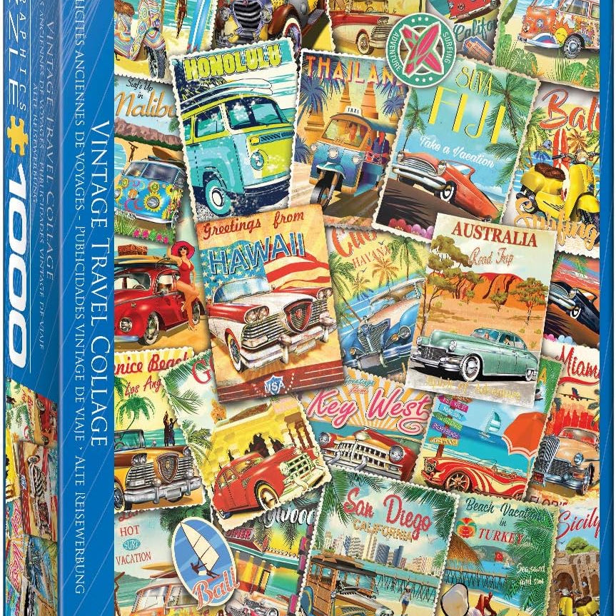 Vintage Travel Collage 1000 Piece Jigsaw Puzzle - Eurographics 6000-5628