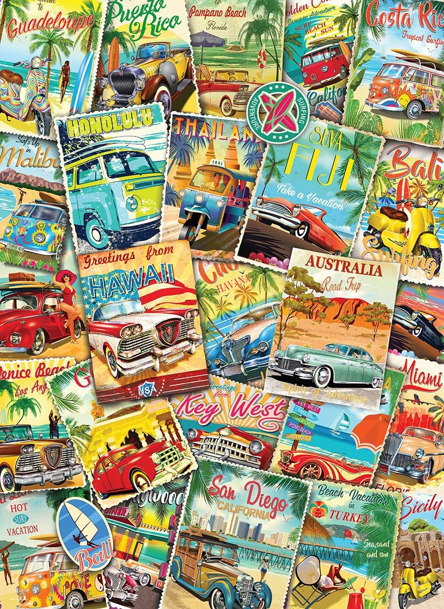 Vintage Travel Collage 1000 Piece Jigsaw Puzzle - Eurographics 6000-5628_1