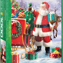 Santa With Sled 1000 Pc Puzzle - Eurographics 6000-5639_1e64e759-a88c-4228-ba9c-f6b489b27a72
