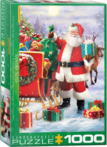 Santa With Sled 1000 Pc Puzzle - Eurographics 6000-5639_1e64e759-a88c-4228-ba9c-f6b489b27a72