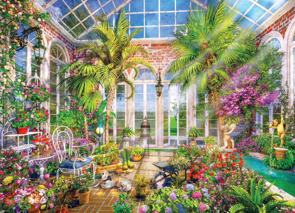 Eurographics Glass Garden 1000 Piece Jigsaw Puzzle - Davison. Dominic 6000-5870_c8593344-8c87-423d-99f9-b003dfa779fa