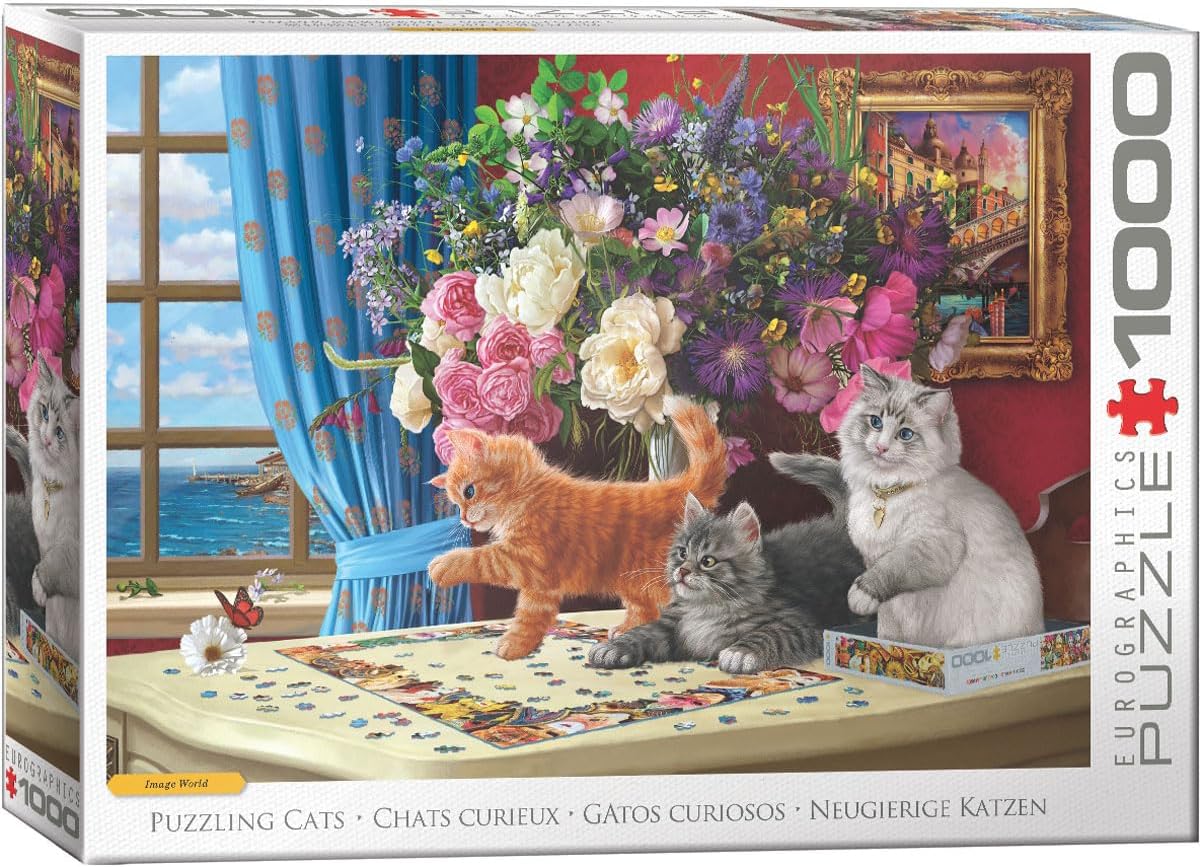 Puzzling Cats 1000 Piece Jigsaw Puzzle - Eurographics 6000-5914