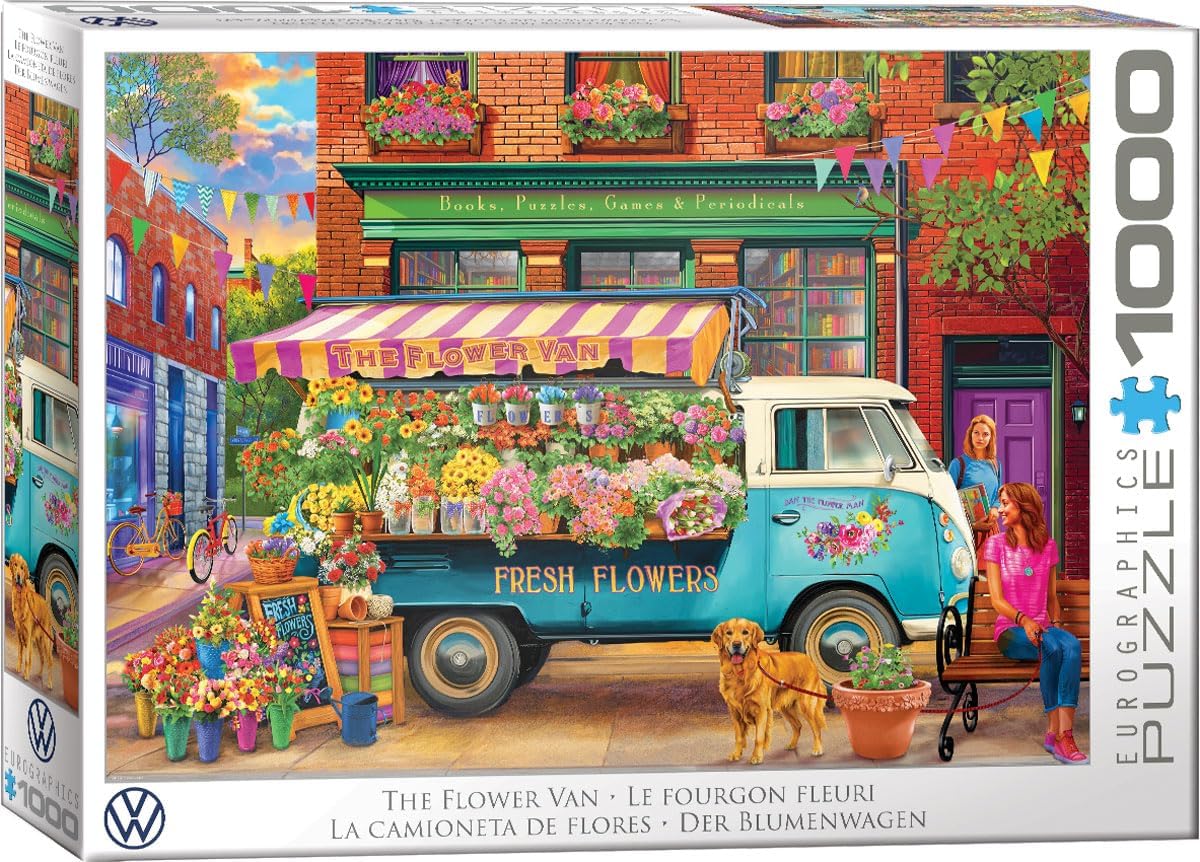 Eurographics The Flower Van 1000 Piece Jigsaw Puzzle - Bigelow Illustrations 20 6000-5917
