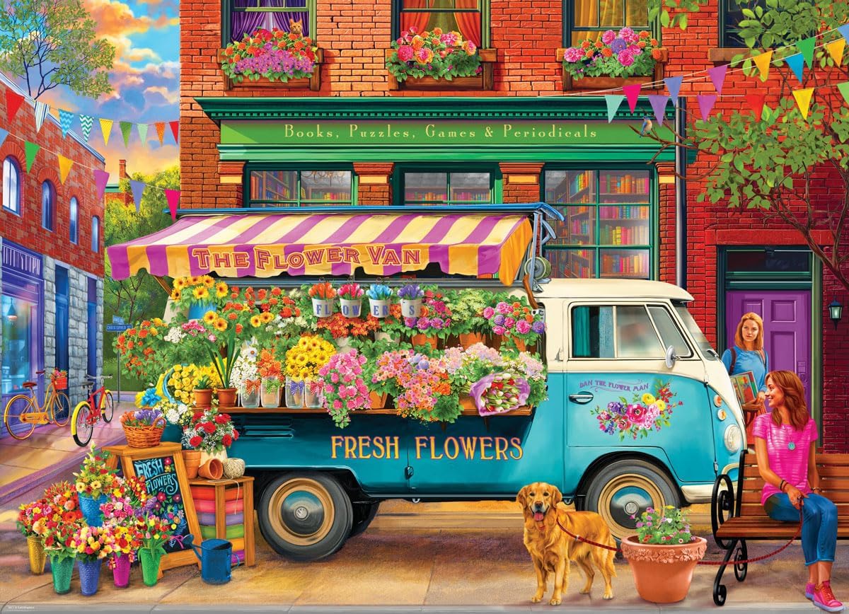 Eurographics The Flower Van 1000 Piece Jigsaw Puzzle - Bigelow Illustrations 20 6000-5917_1
