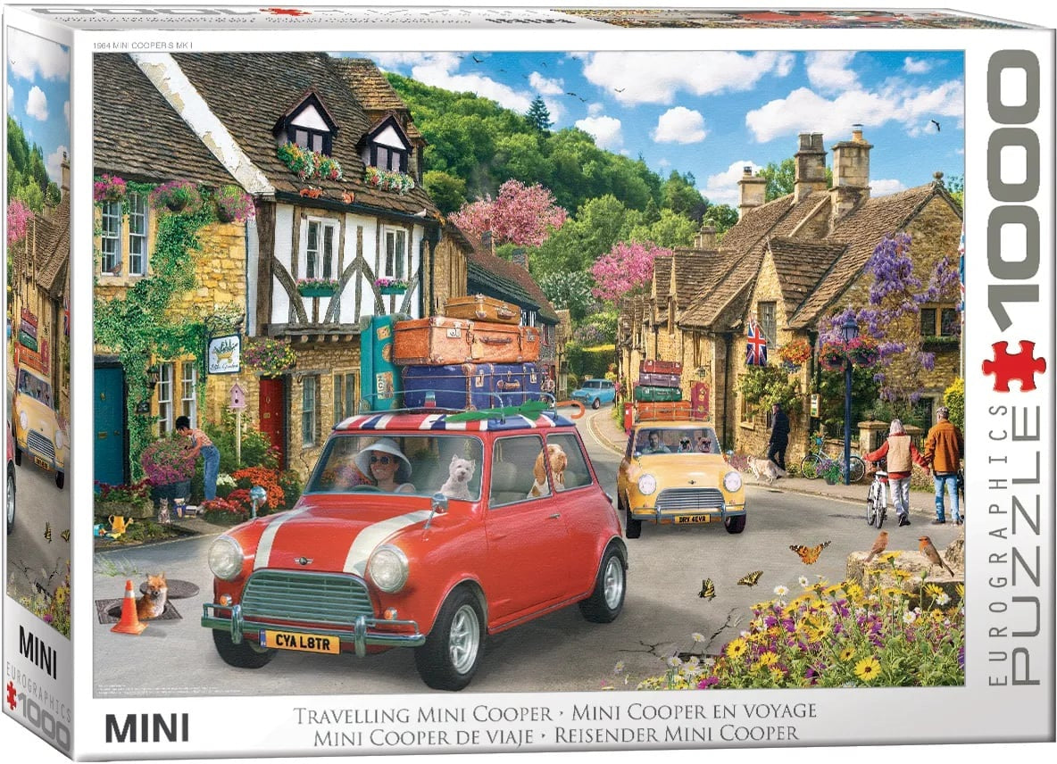 Eurographics Traveling Mini Cooper 1000 Piece Jigsaw Puzzle - Kate. Leann 20 6000-6092