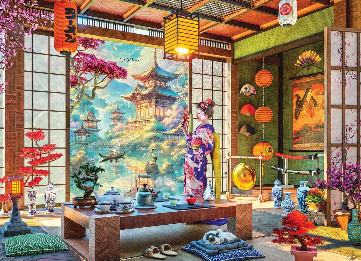 Eurographics Japan Tea Room 1000 Piece Jigsaw Puzzle - Davison. Dominic 20 6000-6155_1