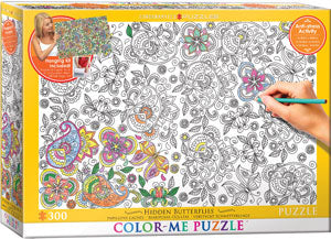 Hidden Butterflies Color Me Puzzle 300 Piece 6033-0883_e0740fa8-8e10-44f8-95b4-5160d73287fe