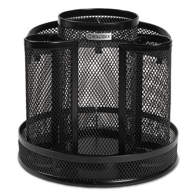 Rolodex® Mesh Spinning Sorter, 6 1/4" x 6 1/2", Black 604-230_1170f6d5-1289-463c-a098-6fdc9b9c01c4
