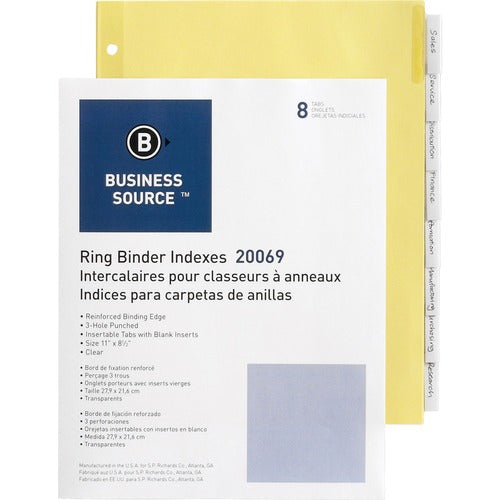Bind Div Index 3-Ring 8Tab Clear 609-240_cfb23bd2-e7a5-4724-849b-2aa2869d4f1b