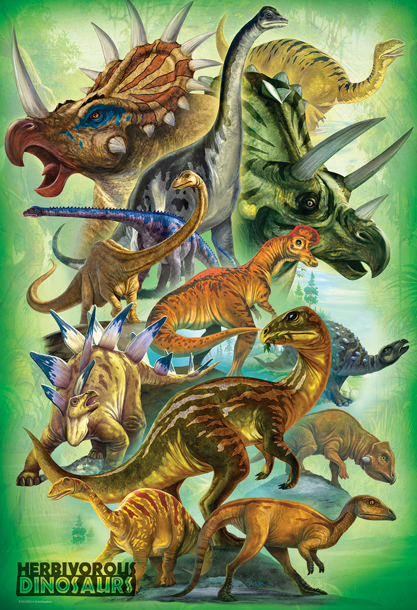 Eurographics Herbivorous Dinosaurs 100 Piece Puzzle 6100-0360