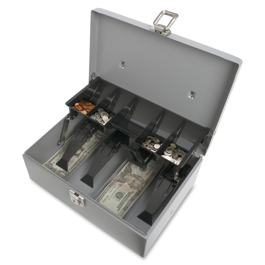 Sparco Controller Cash Box - 5 Coin - Gray - 3.4" Height 611-773_1
