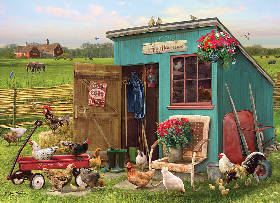 Happy Hen House 1000 Pc Puzzle 625012401890
