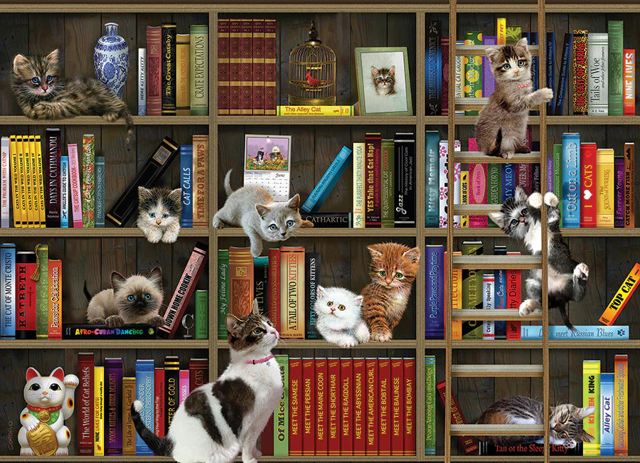Kitty Librarians 1000 Pc Puzzl 625012402491_1