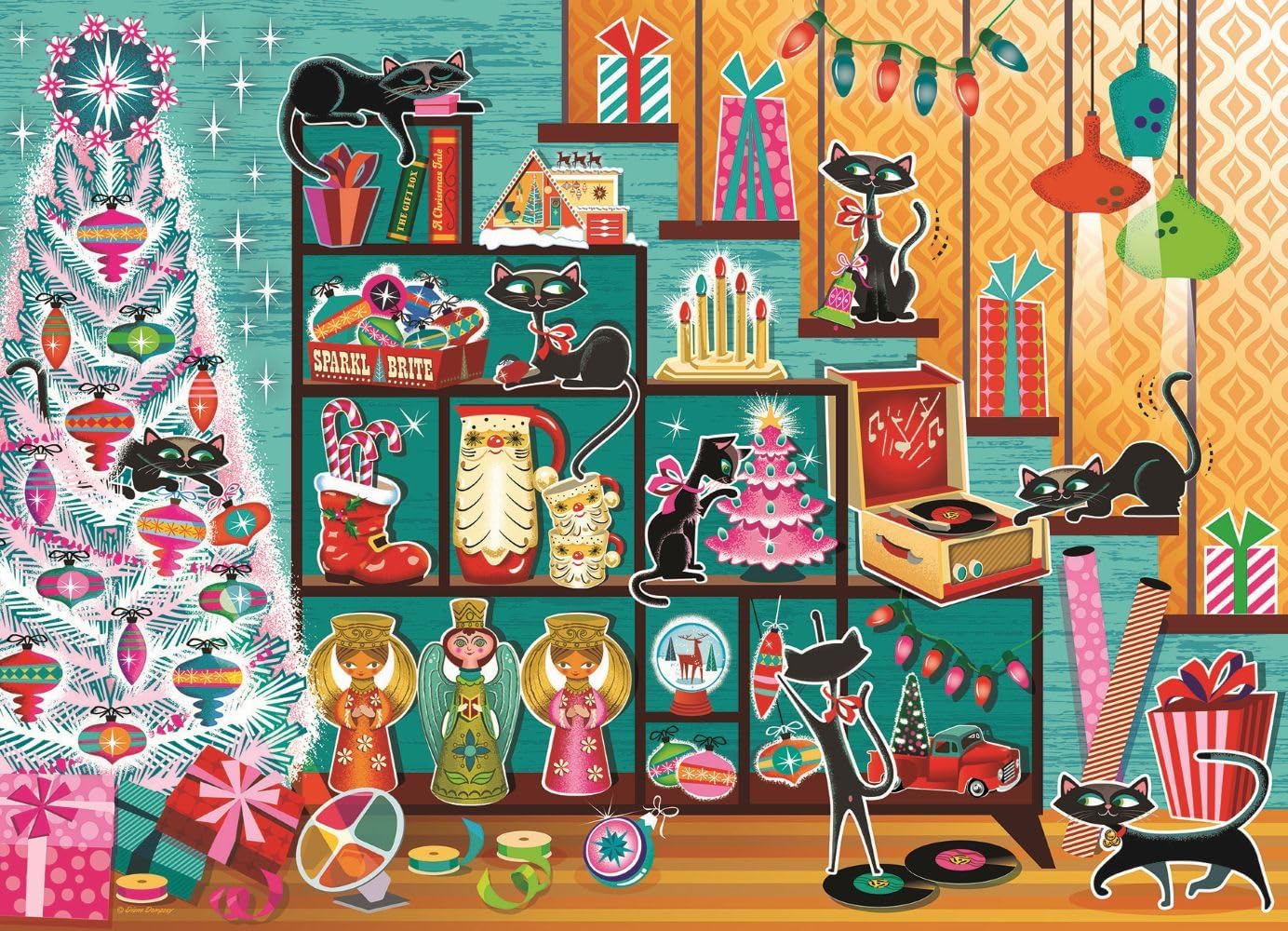 Christmas Cats 1000 Pc Puzzle 625012402729