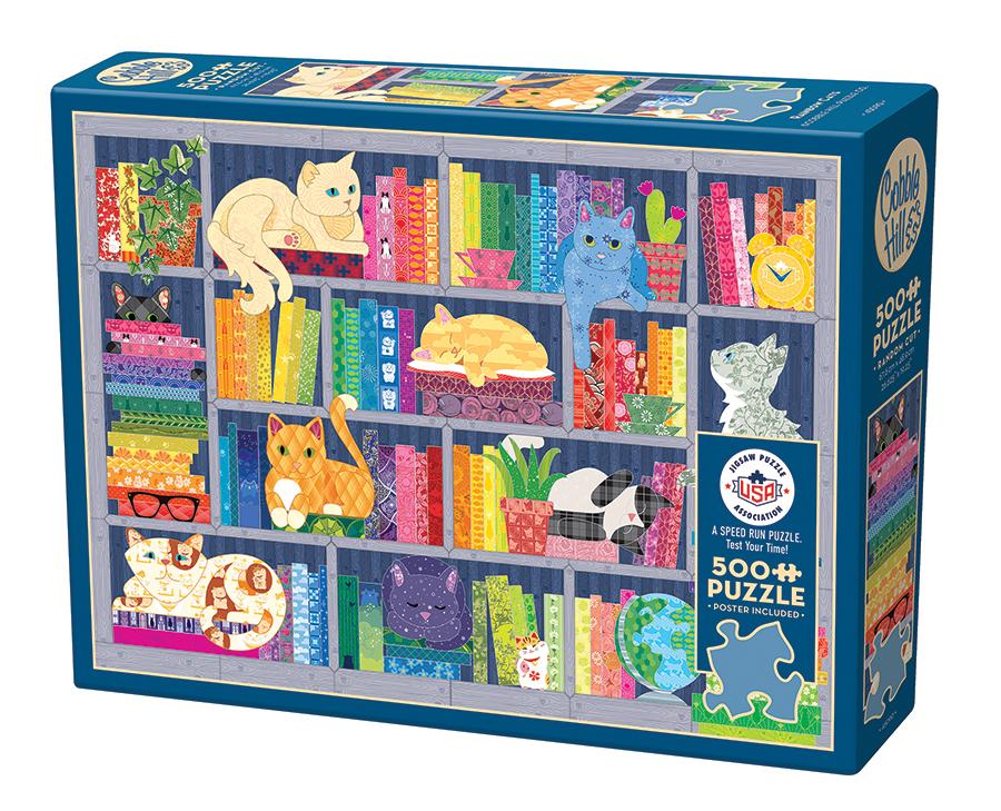 Rainbow Cats 500 Piece Puzzle 625012450904_1
