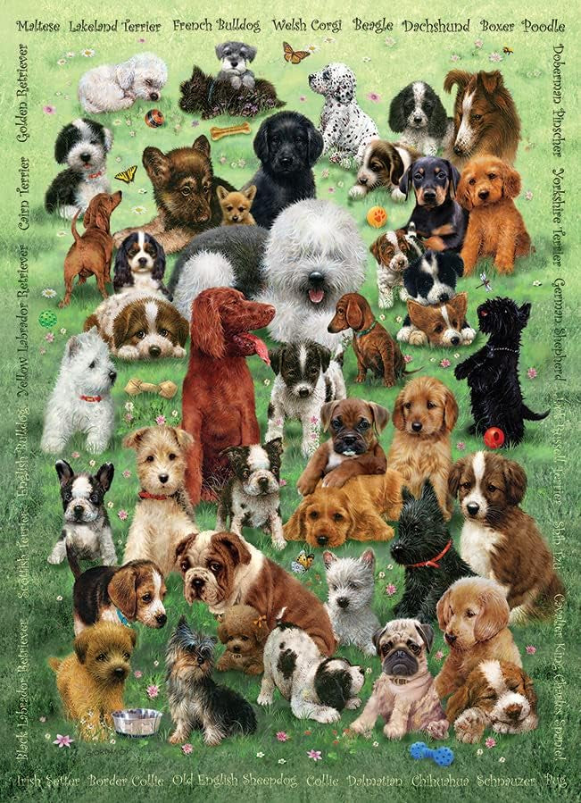 Puppy Love 350 Family Pc Puzzl 625012470070
