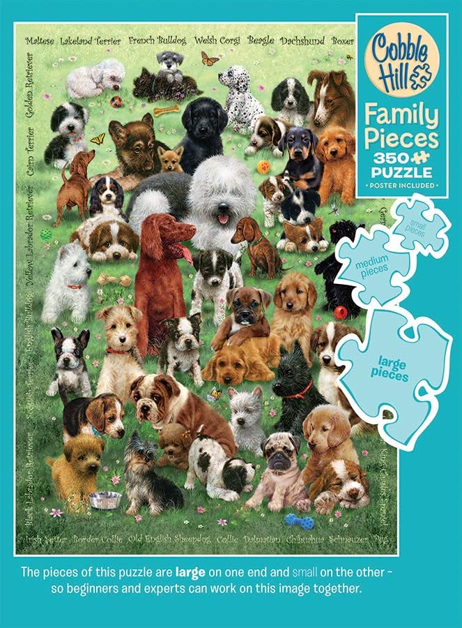 Puppy Love 350 Family Pc Puzzl 625012470070_3