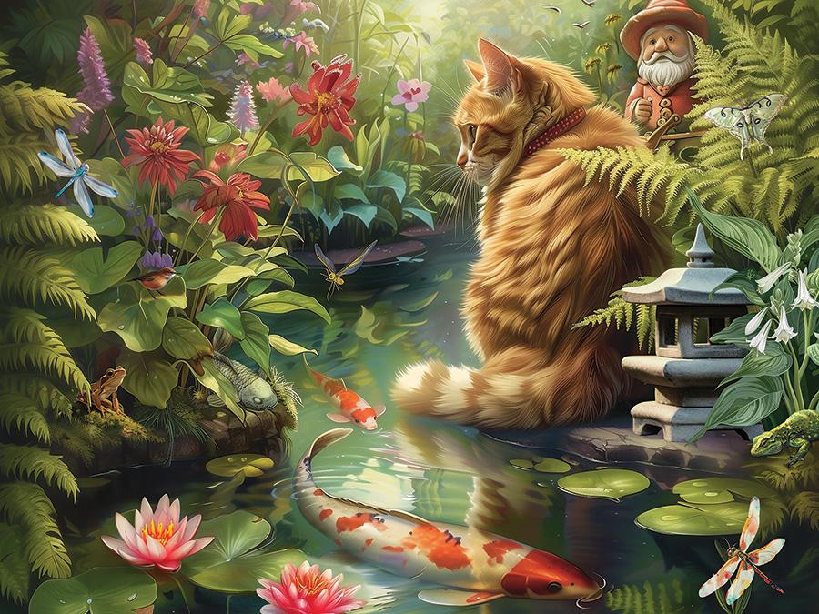 Koi Cat 275 Large Pc Puzzle 625012480307