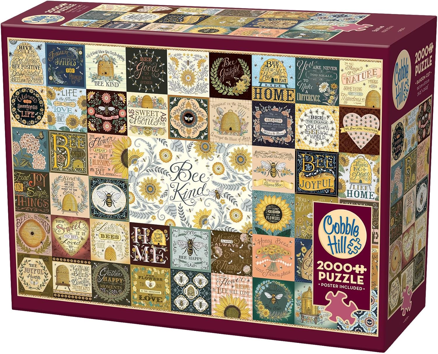 Bee Kind 2000 Piece Jigsaw Puzzle 625012490191