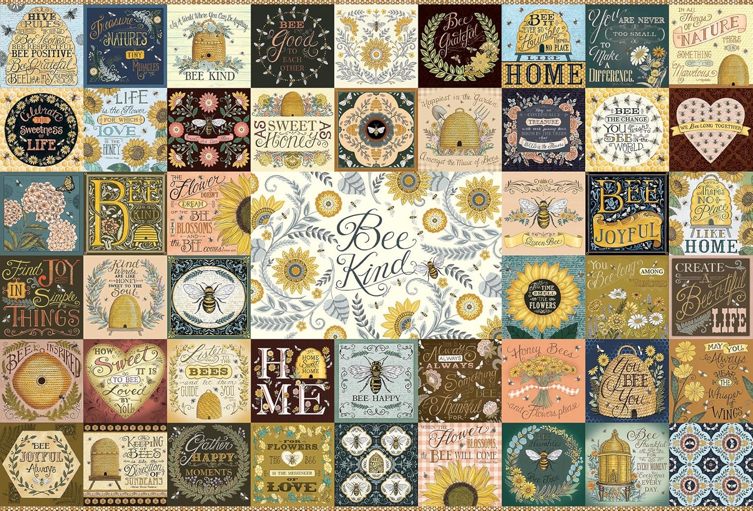 Bee Kind 2000 Piece Jigsaw Puzzle 625012490191_1