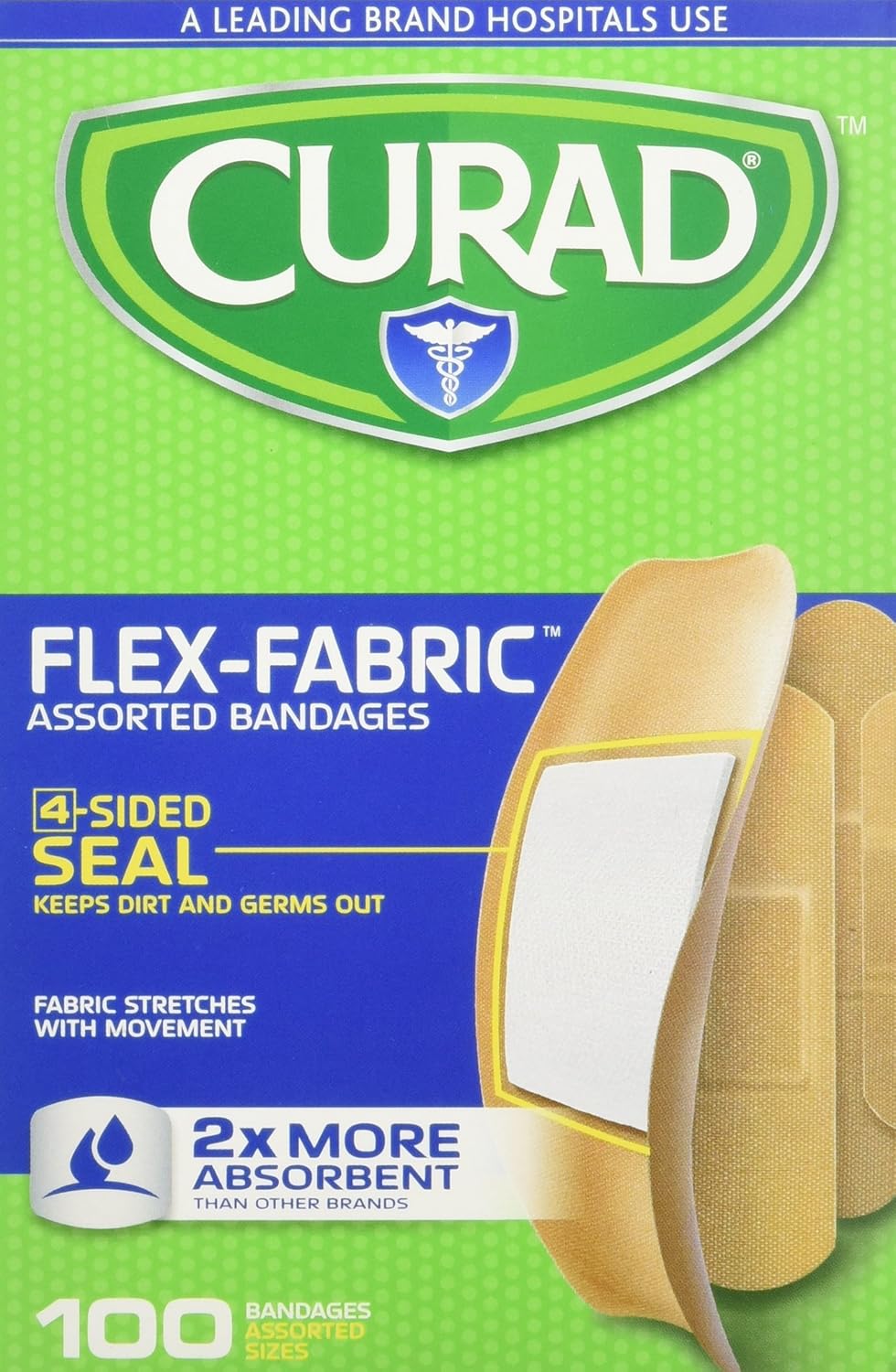 Assorted Fabric Bandaids 100/ Bx 634-523
