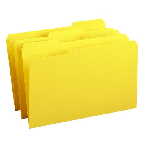 Yellow Legal File Folders (Box) 666-789