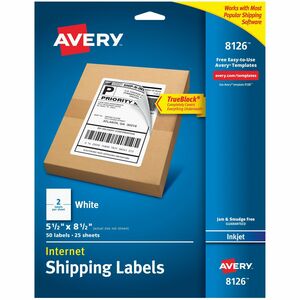 5.5X8.5 White Inkjet Labels 680-475