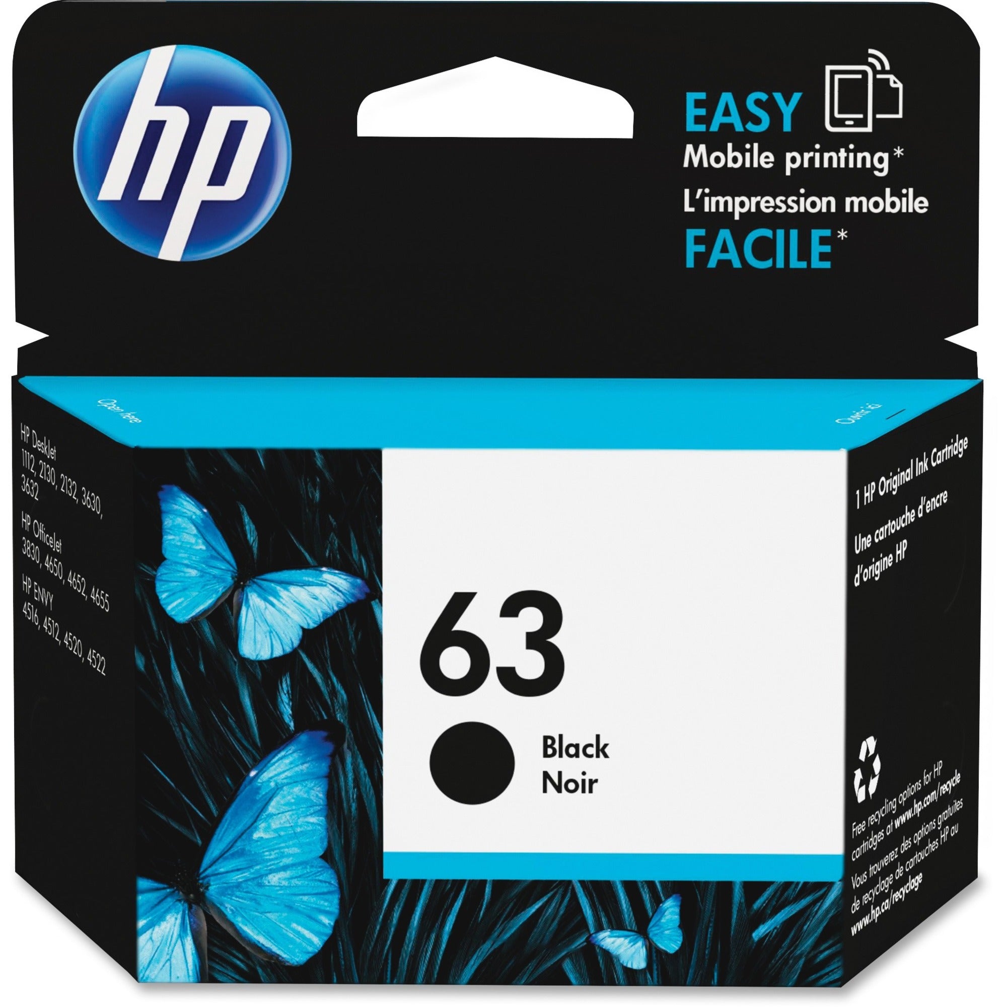 Hp 63 Original Inkjet Ink Cartridge - Black 714-620