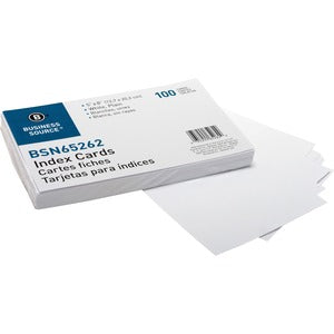 5X8 Plain White Index Cards 758-183