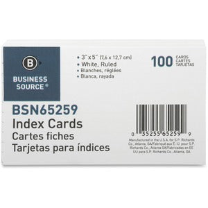 3X5 Ruled White Index Cards 779-930