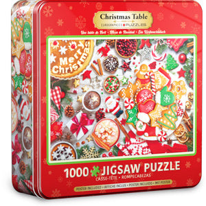 Christmas Table Tin 1000 Pc Puzzle - Eurographics 8051-5623_741ba3cb-8607-4744-a395-ceaa2f54a972