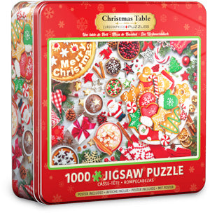 Christmas Table Tin 1000 Pc Puzzle - Eurographics 8051-5623_741ba3cb-8607-4744-a395-ceaa2f54a972